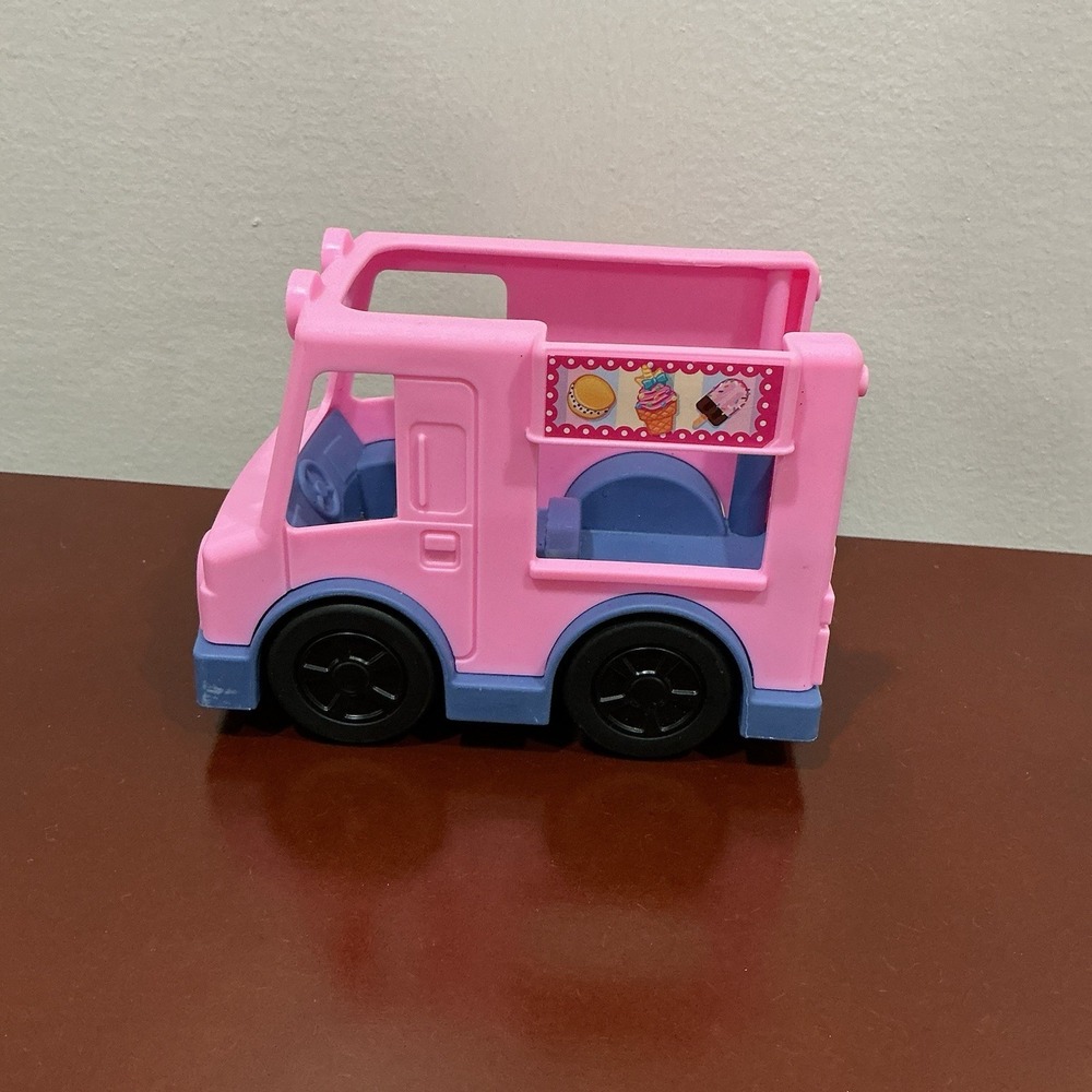 Fisher Price Little‎ People Pink Ice Cream Truck Delivery Vehicle For Town